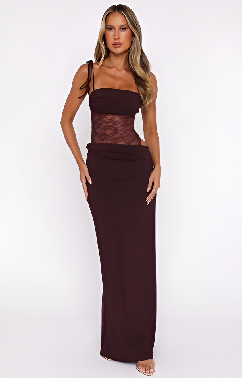 Verführerische Mitternacht Maxi-Kleid
