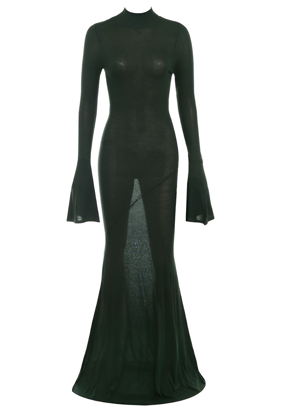 Starry Night Black Maxi Dress In Knitted Fabric